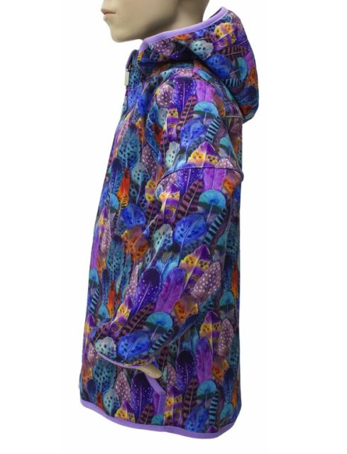 Fantom Dětská softshellová bunda Peříčka s fialovou lemovkou