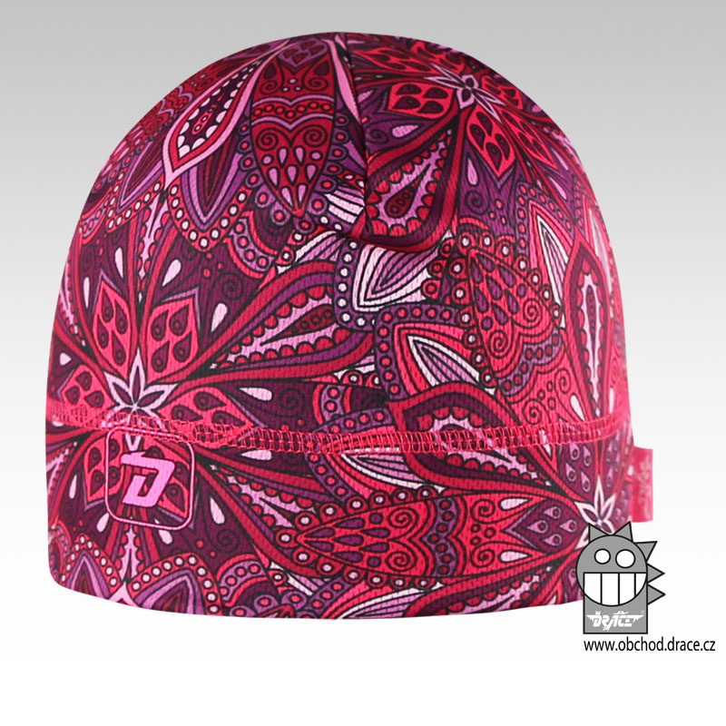 Čepice Bruno - vzor 86 - čepice pro období jaro, podzim (vínová, květy)