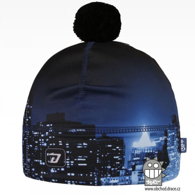 Dráče čepice Flavio pro zimní období vzor 035, tmavě modrá, město