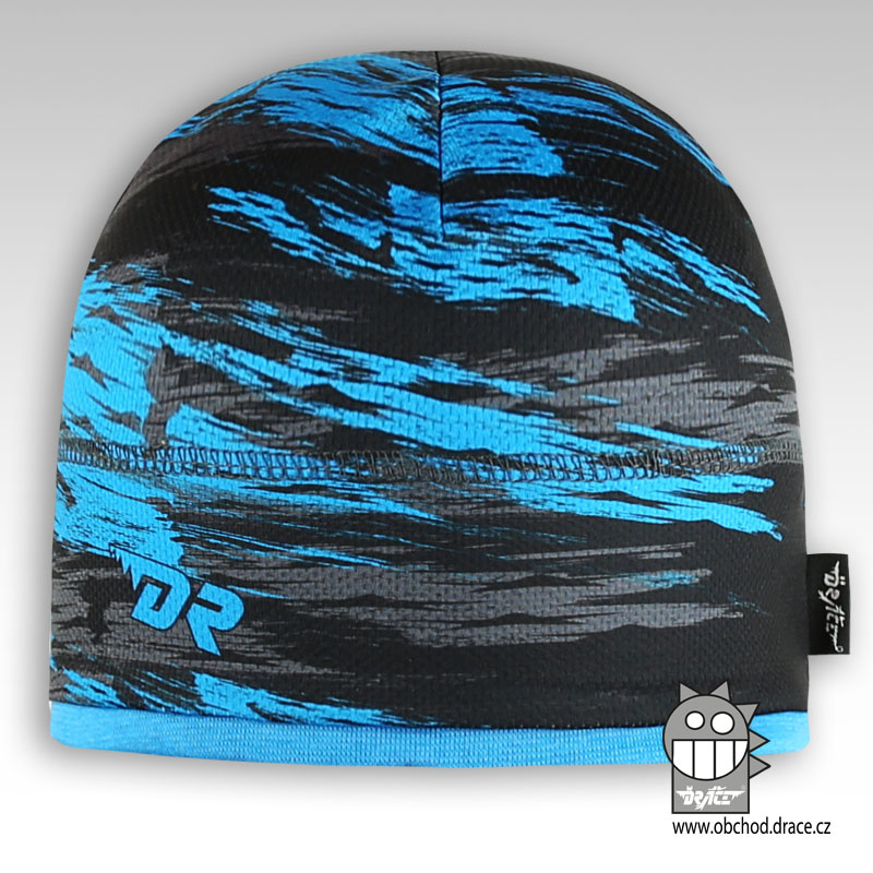 Čepice Cyril - vzor 10 - čepice pro období jaro, podzim (černo-modro-šedá)