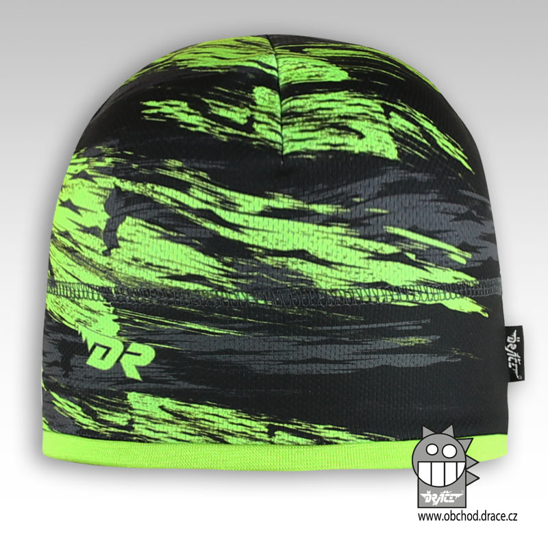 Čepice Cyril - vzor 11 - čepice pro období jaro, podzim (černo-zeleno-šedá)