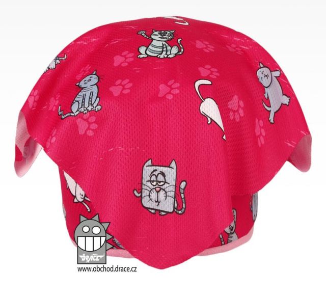 Funkční lehoučký šátek Emily na jaro a léto - vzor 07, růžová, kočičky