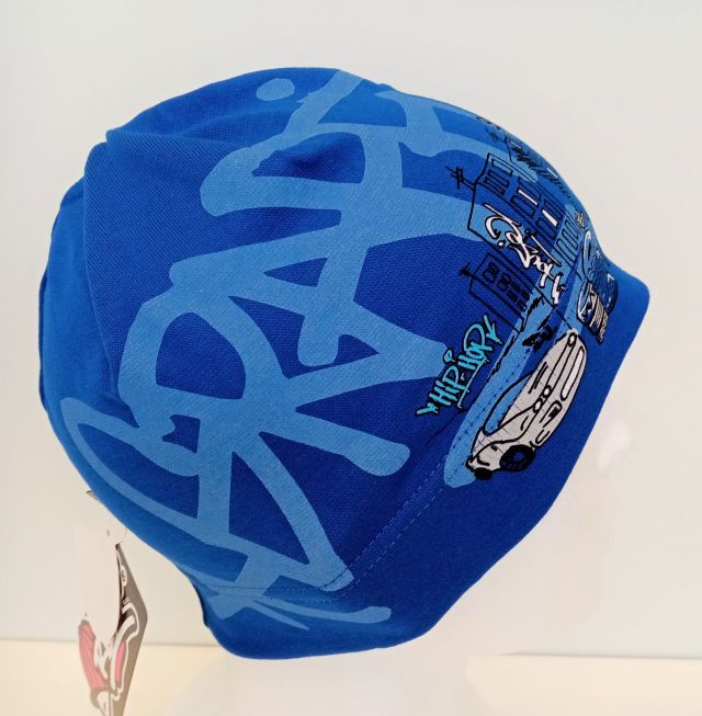 RDX bavlněná čepice AUTA modrá