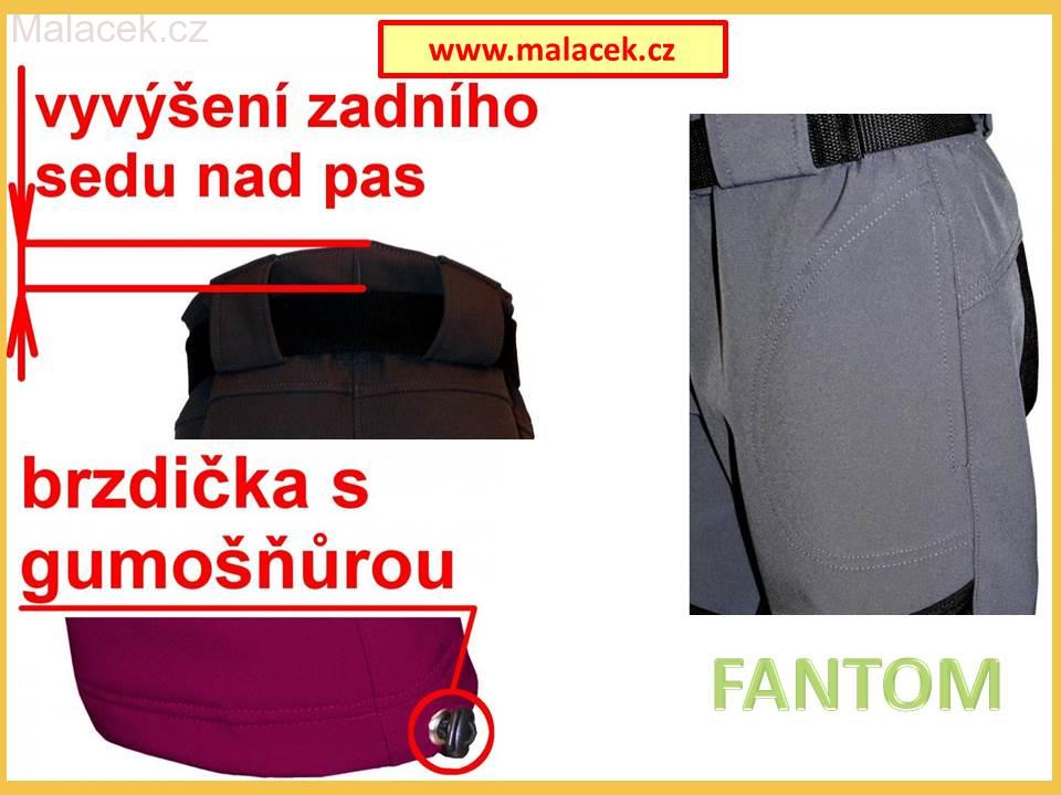 Fantom Dětské kalhoty SOFTSHELL s cordurou tmavě šedý melír