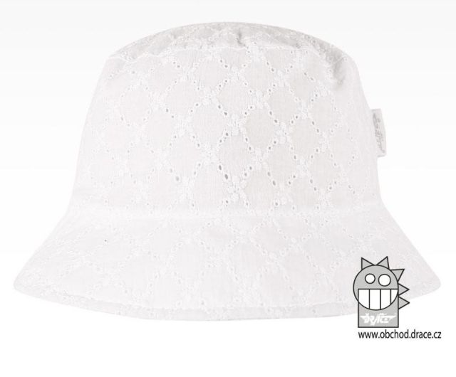 Dráče Klobouk letní Madeira vzor 04 bílá řetízek
