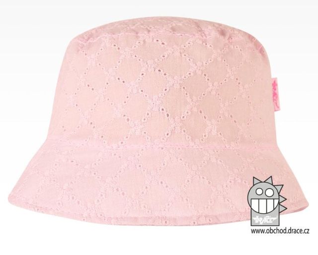 Dráče Klobouk letní Madeira vzor 06 světle růžová řetízek