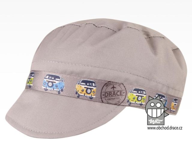 Dráče Letní kšiltovka Fidel vzor 51 - šedá dodávky
