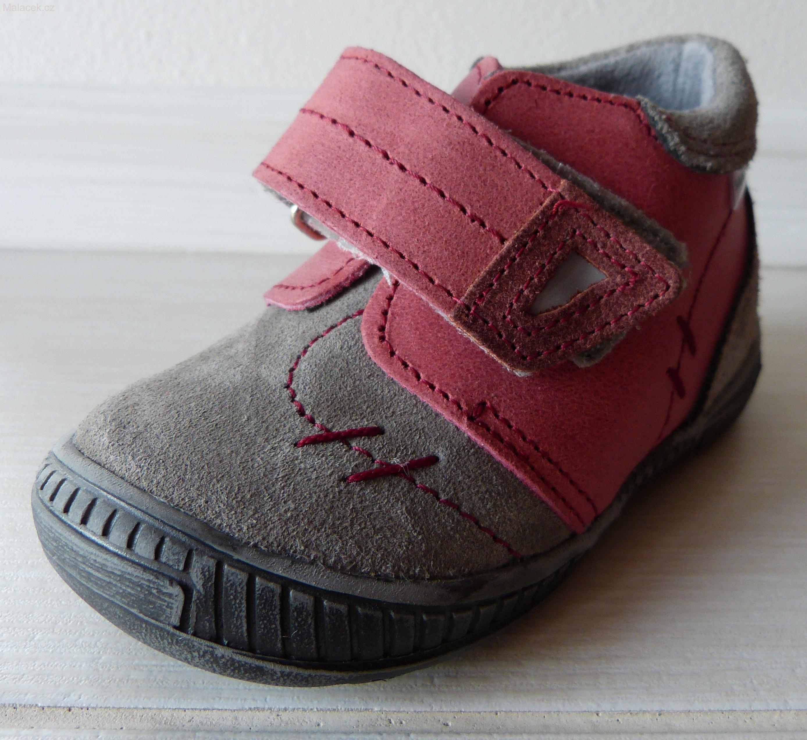 SANTÉ Celoroční dětské boty N/661/401/C30/18/39, barva červeno-růžová VEL. 23 - VÝPRODEJ