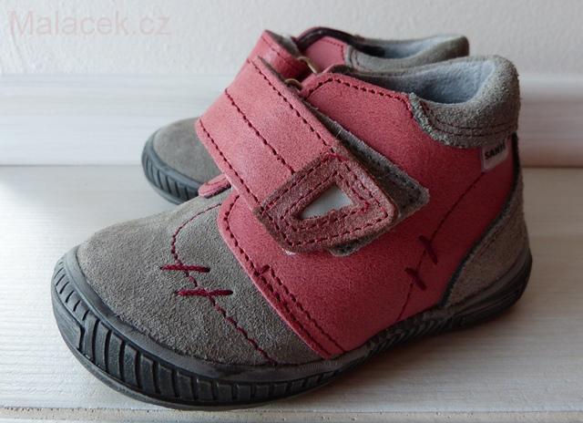 SANTÉ Celoroční dětské boty N/661/401/C30/18/39, barva červeno-růžová VEL. 23 - VÝPRODEJ