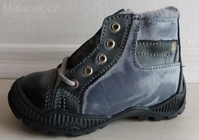 VÝPRODEJ Dětská zimní obuv Santé černá, N/730/3/60/20/Z VEL. 25