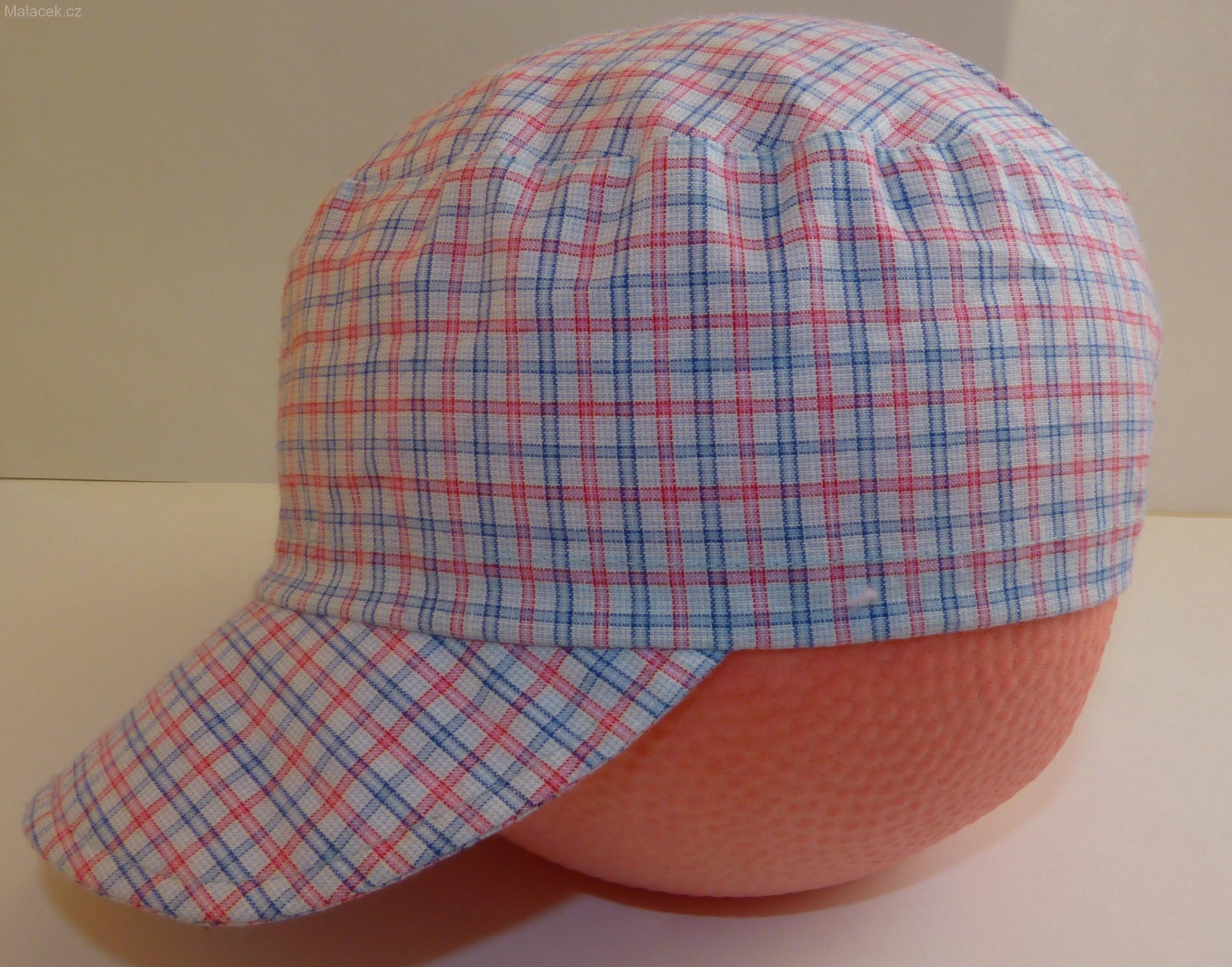 Dětská kšiltovka Fantom bekovka - č. 1 bílo-růžovo-modrá kostka