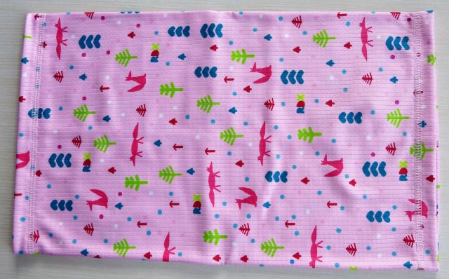 Zimní multifunkční šátek, tuba - Lišky, růžový