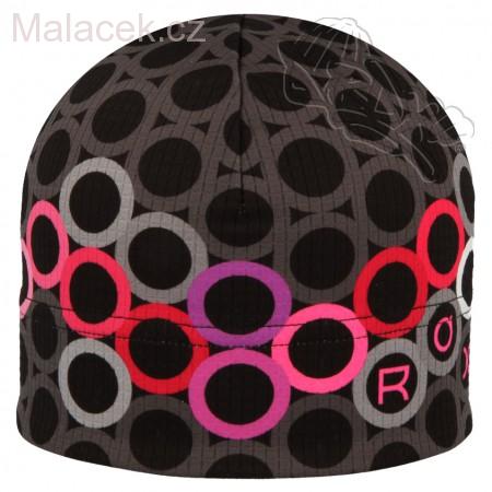Funkční čepice počesaná, barevné kroužky (růžové)