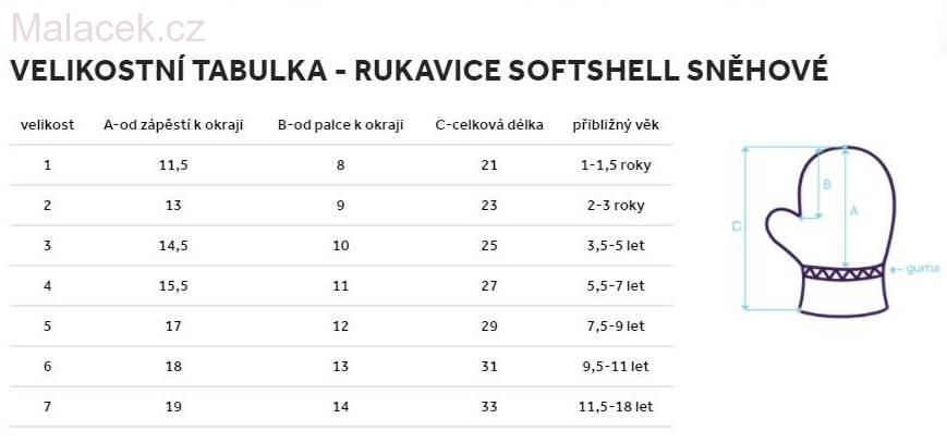 FANTOM Dětské SNĚHOVÉ rukavice Fantom SOFTSHELL 30/15, tmavé s reflexním potiskem maskáč