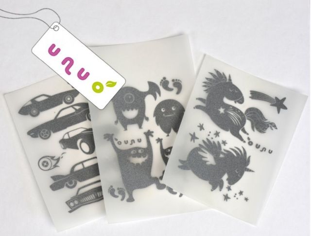 Reflexní nažehlovací panel UNUO 9x13 cm, SOVY