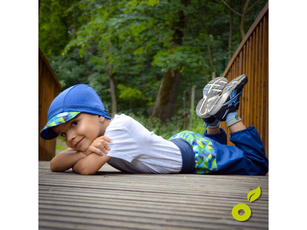 Unuo funkční čepice s kšiltem UV 50+ Velryby dívčí, žíhaná holubičí šedá VEL. XS