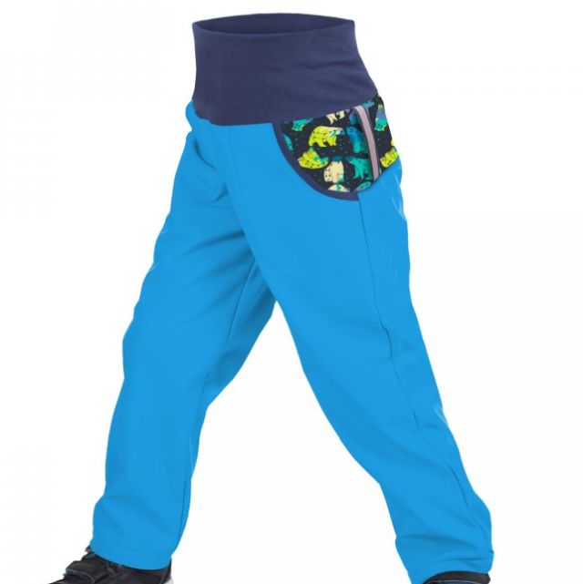 Unuo dětské softshellové kalhoty Souhvězdí medvěda, tyrkysové VEL. 98-104, 110-116, 116-122