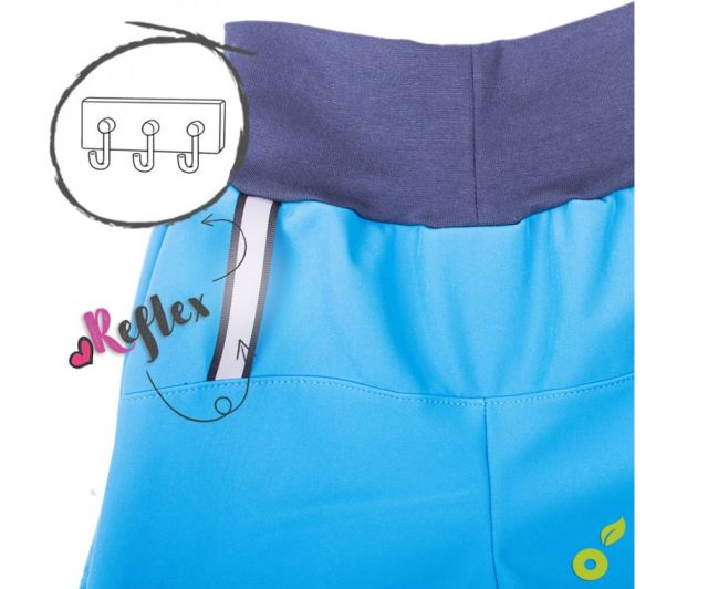 Unuo dětské softshellové kalhoty Souhvězdí medvěda, fuchsiové VEL. 116-122, 128-134