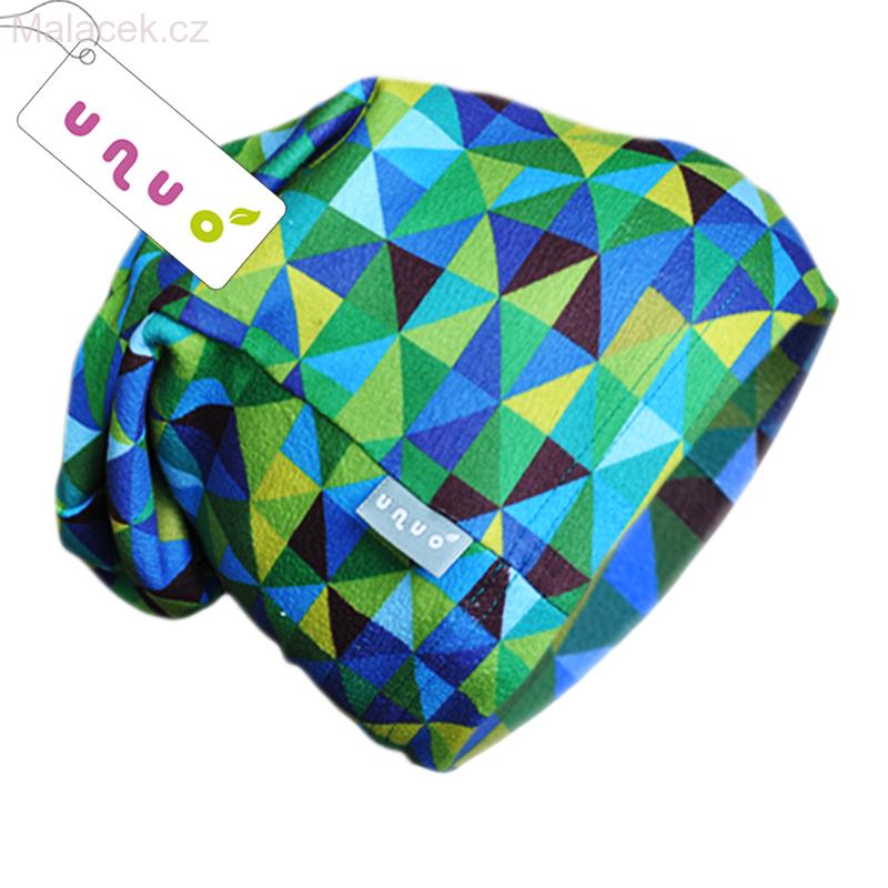 Unuo čepice Triangl, zeleno-modrá VEL. XS