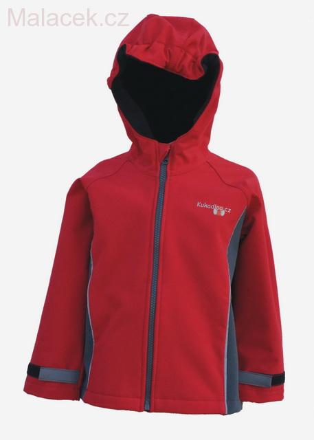 Kukadloo Dětské Softshellové kalhoty tmavě šedo-červené VEL. 104