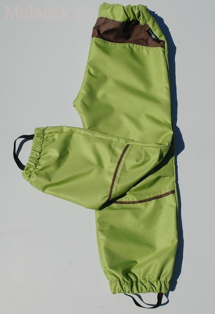 Kukadloo Dětské šusťákové kalhoty – zeleno-hnědé VEL. 110