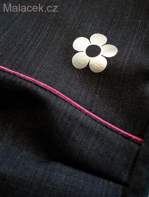 Kukadloo Dětské Letní softshellové kalhoty – černo-ostružinové VEL. 140