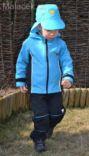 Kukadloo Softshellové chlapecké kalhoty-černo-zelené VEL. 98