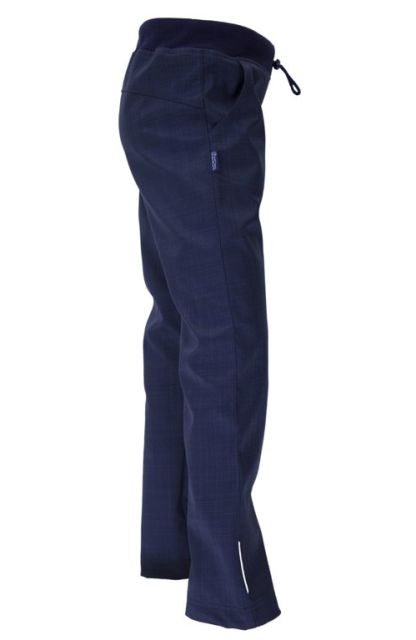 Dětské kalhoty Fantom broušený SOFTSHELL slim s bambusem, tmavě modrá