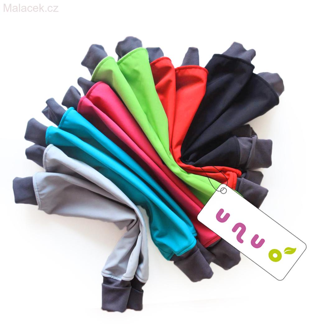 Unuo dětské softshellové kalhoty BATOLE Květinky fuchsiové VEL. 80-86, 86-92, 92-98, 98-104