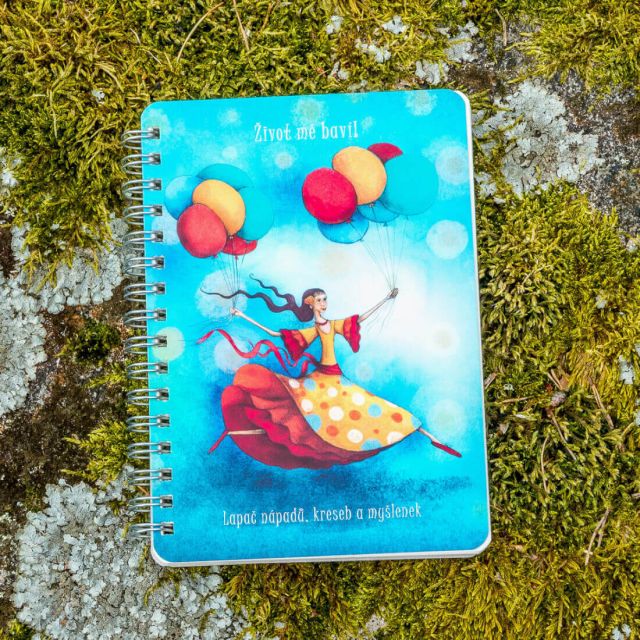 Lucie Ernestová Lapač nápadů Balónky - linkovaný blok A6