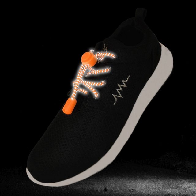 Altima Reflexní elastické tkaničky černá