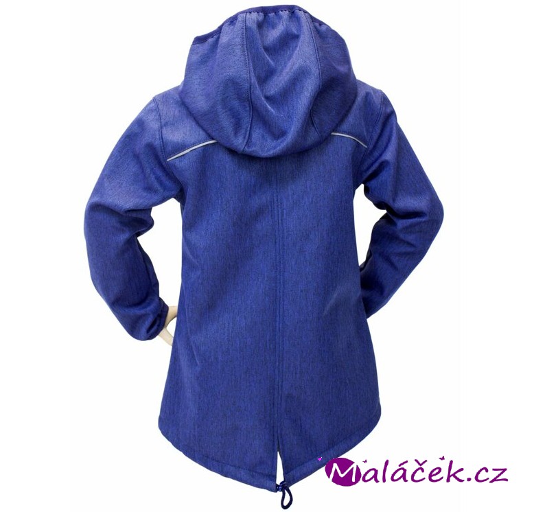 Fantom Dětská prodloužená bunda SOFTSHELL jeans modrá