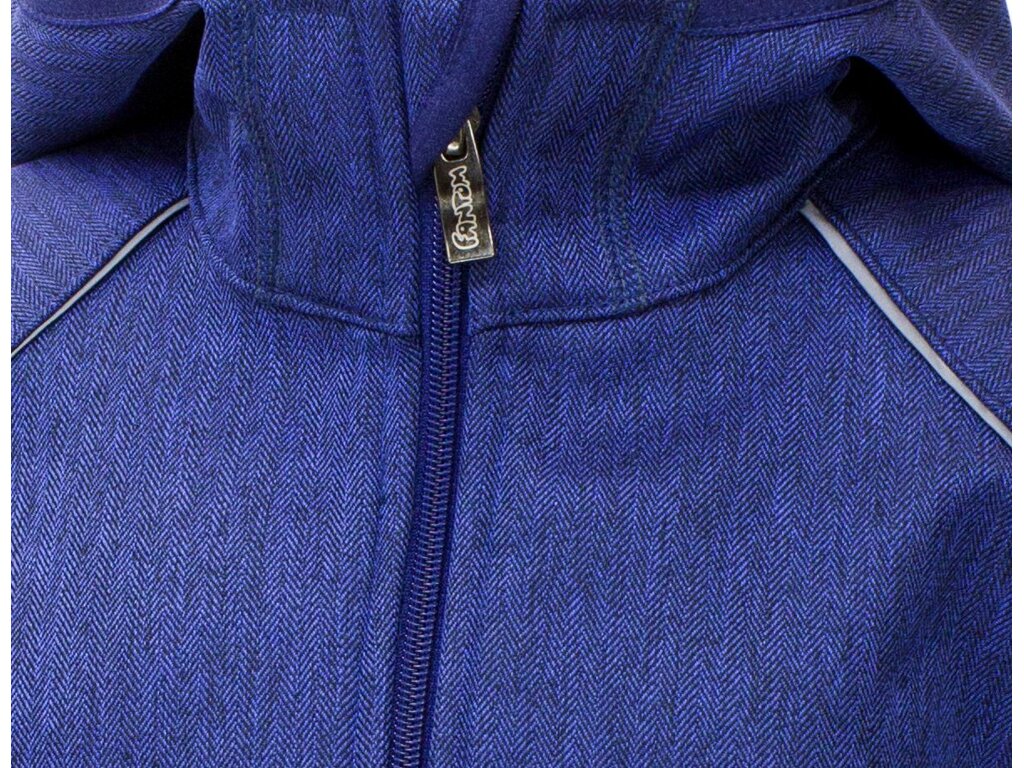 Fantom Dětská prodloužená bunda SOFTSHELL jeans modrá