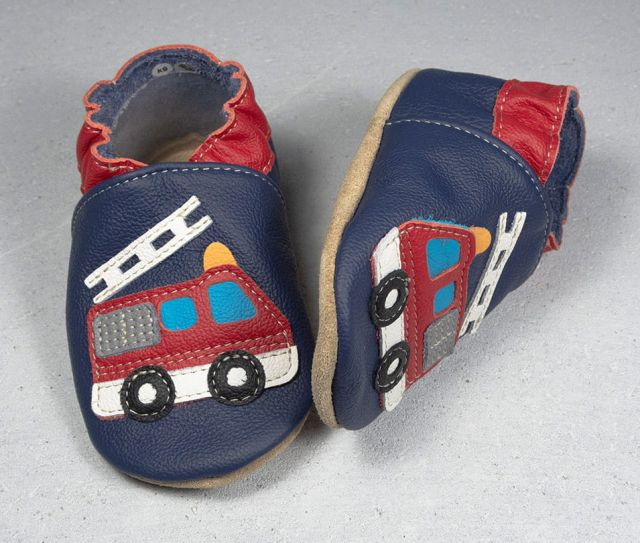 baBice Kožené capáčky Hasiči, tmavě modrá