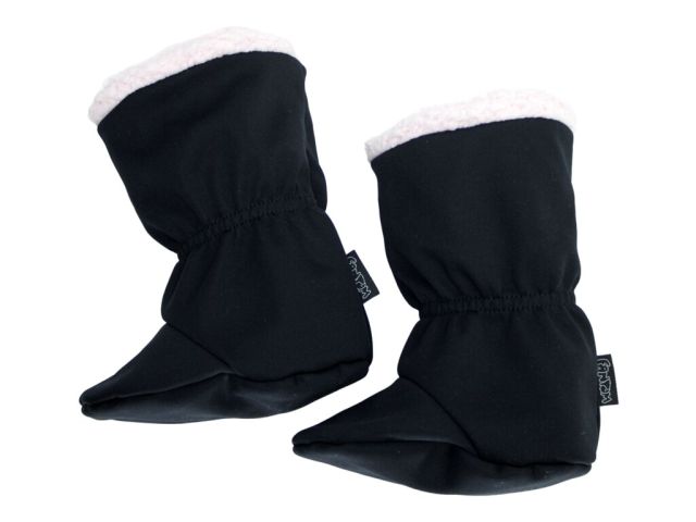 Fantom Kojenecké capáčky softshellové - šedo-růžové květy