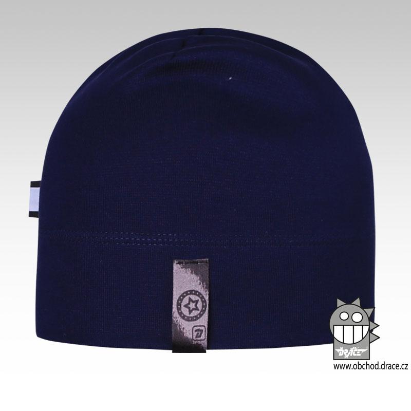 Dráče bavlněná čepice Aleš s reflexními prvky vzor 27 tmavě modrá
