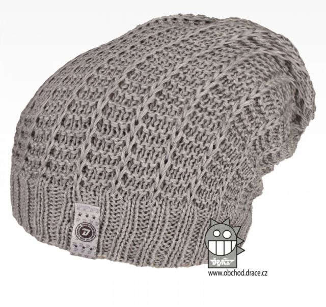 Dráče Merino pletná čepice Harmony vzor 19 - šedá