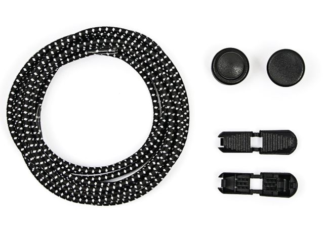 Altima Reflexní elastické tkaničky černá