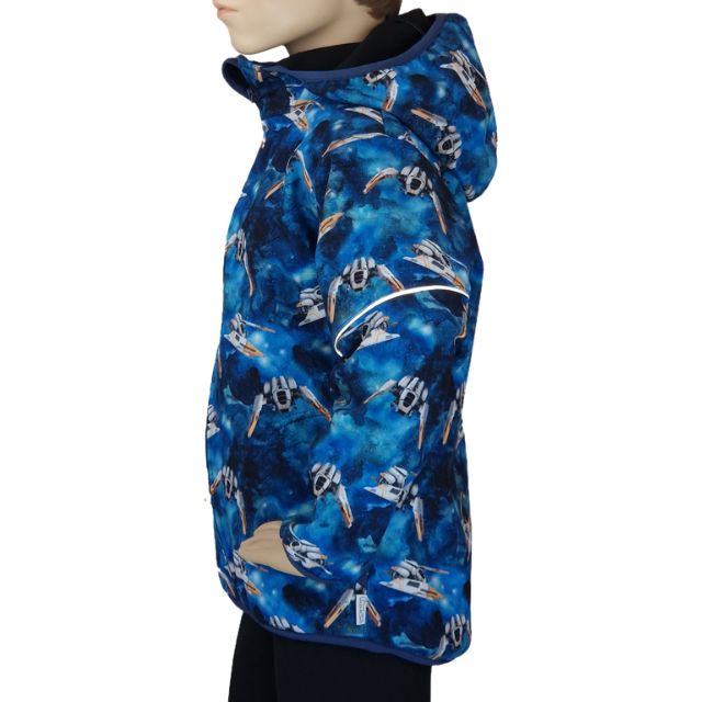 Fantom Dětská softshellová bunda modrá - vesmírné lodě