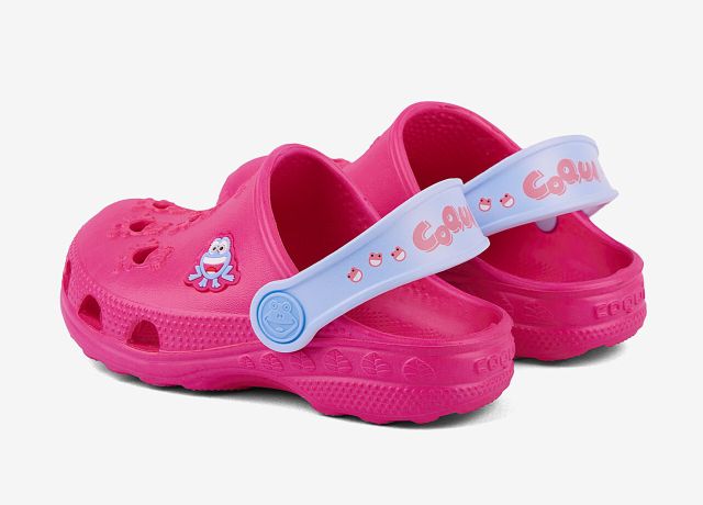 Coqui Plážovky, nazouváky, SANDÁLY LITTLE FROG Fuchsia/Candy Blue