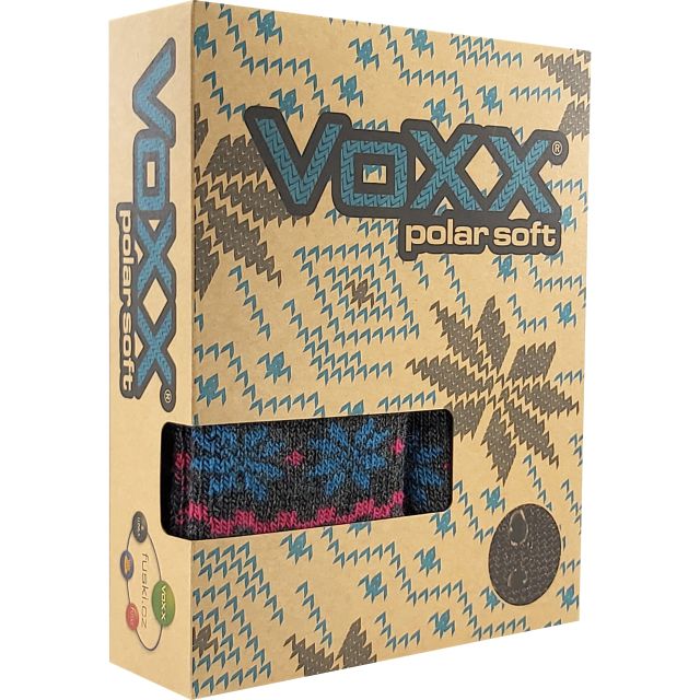 VoXX Sada zimních ponožek a pletených palčáků TRONDELAG SET s ionty stříbra tmavě šedé melé