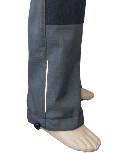 Fantom ZIMNÍ dětské kalhoty softshell s beránkem a cordurou na kolenou šedé