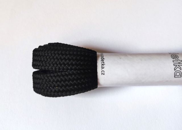 Odetka Ploché tkaničky SKATE, šířka 12 mm, délka 110 cm, černé