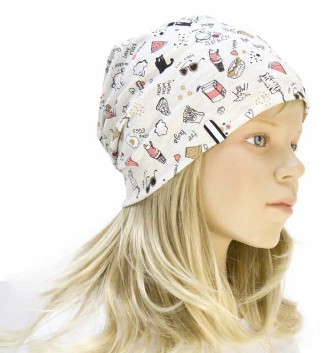 Fantom Delší úpletová čepice s kočičkami