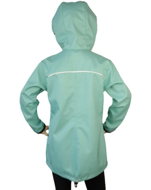 Fantom Dětská jarní prodloužená bunda SOFTSHELL mentolová