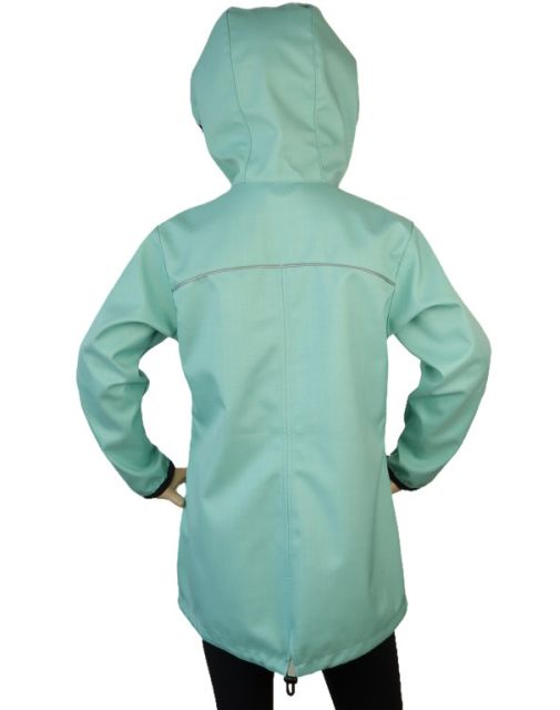 Fantom Dětská jarní prodloužená bunda SOFTSHELL mentolová