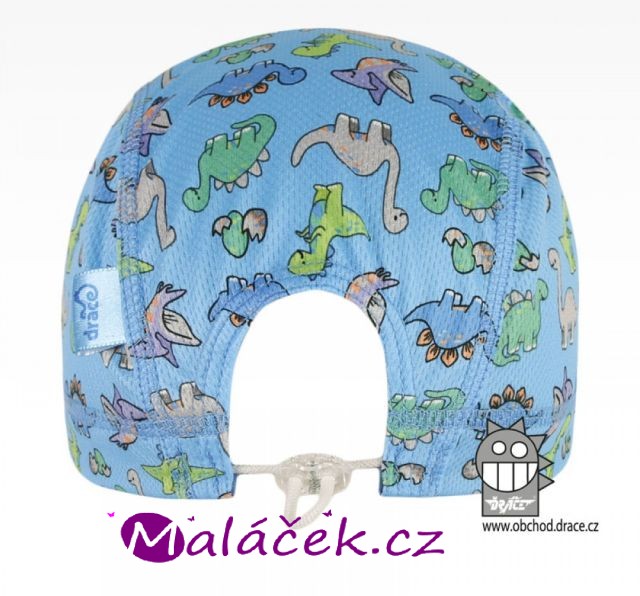 Dráče Letní Funkční kšiltovka NEO s neoprenovým kšiltem UV50+ - vzor 24 modrá DINO