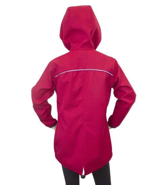 Fantom Dětská jarní prodloužená bunda SOFTSHELL červená