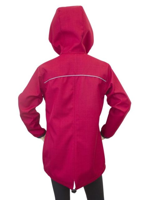 Fantom Dětská jarní prodloužená bunda SOFTSHELL červená