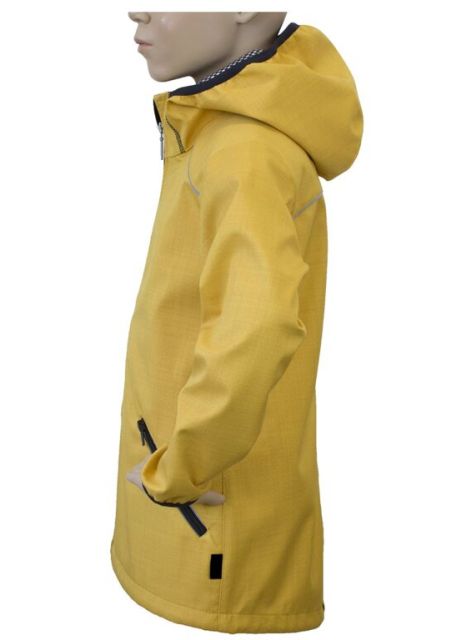 Fantom Dětská jarní prodloužená bunda SOFTSHELL okrová